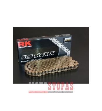 RK Grandinė MAX-X 116 RIVET LINK 525 X-RING REPLACEMENT DRIVE CHAIN / GOLD|GOLD / CARBON ALLOY STEEL