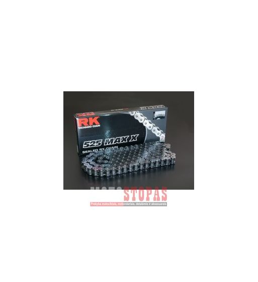 RK Grandinė MAX-X 122 RIVET LINK 525 X-RING REPLACEMENT DRIVE CHAIN / NATURAL / CARBON ALLOY STEEL