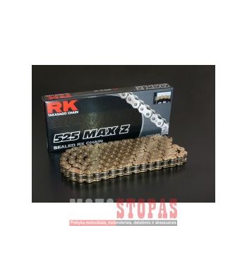 RK Grandinė MAX-Z 124 RIVET LINK 525 X-RING REPLACEMENT DRIVE CHAIN / GOLD|GOLD / CARBON ALLOY STEEL