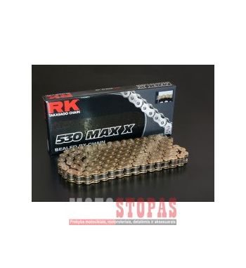 Rk Grandinė  MAX-X 118 RIVET LINK 530 X-RING REPLACEMENT DRIVE CHAIN / GOLD|GOLD / CARBON ALLOY STEEL