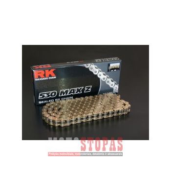 Rk Grandinė MAX-Z 102 RIVET LINK 530 X-RING REPLACEMENT DRIVE CHAIN / GOLD|GOLD / CARBON ALLOY STEEL
