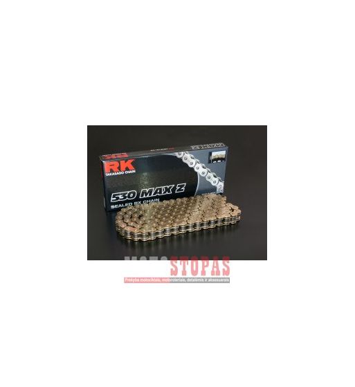 Rk Grandinė MAX-Z 116 RIVET LINK 530 X-RING REPLACEMENT DRIVE CHAIN / GOLD|GOLD / CARBON ALLOY STEEL