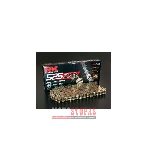 Rk Grandinė GB525ZXW 122 LINK 525 XW-RING CHAIN / GOLD/BLACK / STEEL