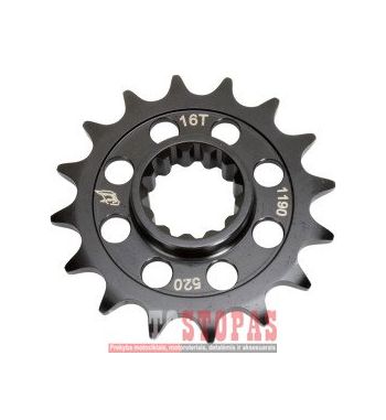 DRIVEN RACING Žvaigždė DRIVEN RACING FRONT SPROCKET (1190)/ 16 TEETH / PITCH 520 / STEEL / BLACK / BMW