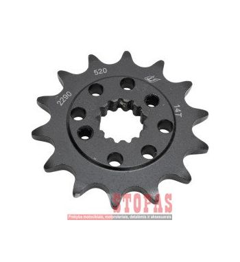 DRIVEN RACING Žvaigždė FRONT SPROCKET / 14 TEETH / 520 PITCH / STEEL / BLACK / GLOSS
