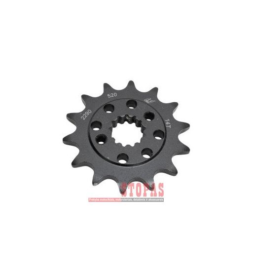 DRIVEN RACING Žvaigždė FRONT SPROCKET / 14 TEETH / 520 PITCH / STEEL / BLACK / GLOSS