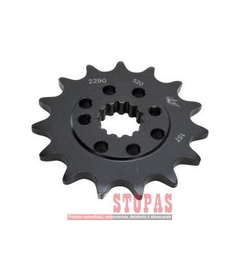 DRIVEN RACING Žvaigždė FRONT SPROCKET / 15 TEETH / 520 PITCH / STEEL / BLACK / GLOSS