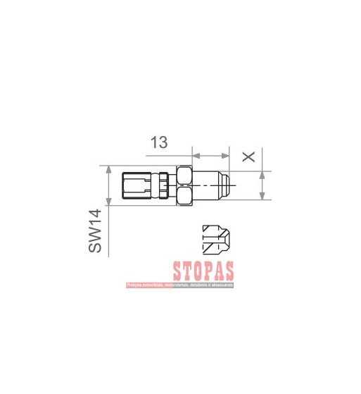 TRW STABDŽIŲ ŽARNELĖS ANTGALIS M10 x 1,0 (Japanese) Female