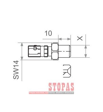 TRW STABDŽIŲ ŽARNELĖS ANTGALIS M10 x 1,0 Male