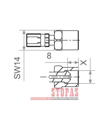 TRW STABDŽIŲ ŽARNELĖS ANTGALIS M10 x 1,0 (Japanese) Female
