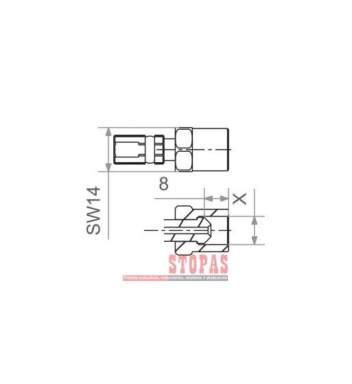 TRW STABDŽIŲ ŽARNELĖS ANTGALIS M10 x 1,0 (Japanese) Female