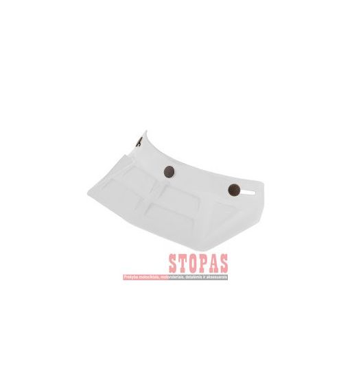 AFX 3-SNAP VINTAGE MX SNAP ON 6-VENTS VISOR PEAK GLOSS WHITE