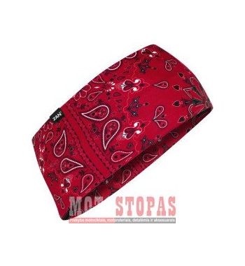 ZAN HEADGEAR HEADBAND SPFLX RED PAISLY