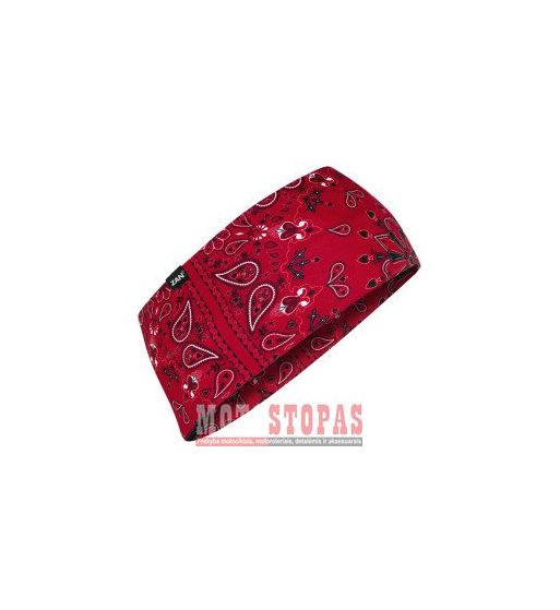 ZAN HEADGEAR HEADBAND SPFLX RED PAISLY