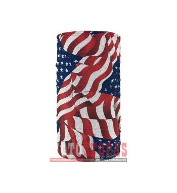 ZAN HEADGEAR MOTLEY TUBE™ WAVY AMERICAN FLAG FLEECE LINED ONE SIZE