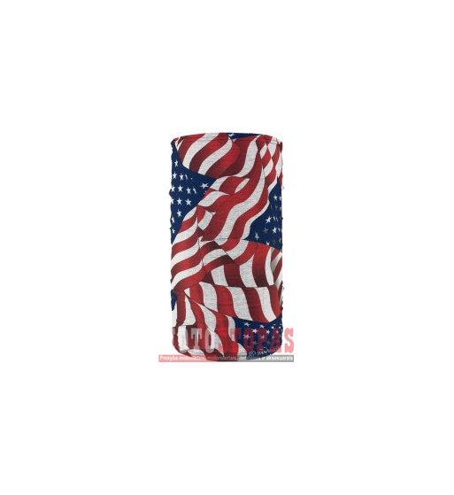 ZAN HEADGEAR MOTLEY TUBE™ WAVY AMERICAN FLAG FLEECE LINED ONE SIZE