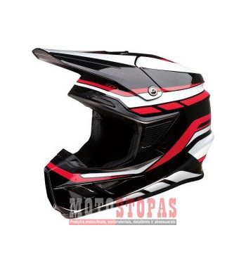 Z1R Šalmas BK/WH/RD MD
