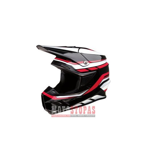 Z1R Šalmas BK/WH/RD LG