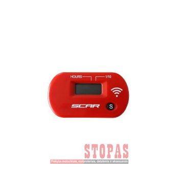 SCAR HOUR METER WIRELESS RED
