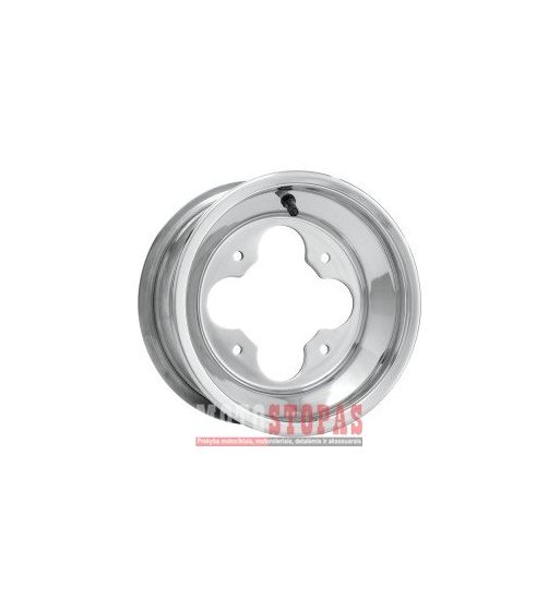 DWT DOUGLAS WHEEL RATLANKIS 10X5 4/156 3+2 ALUMINUM ROLLED-LIP POLISHED SILVER