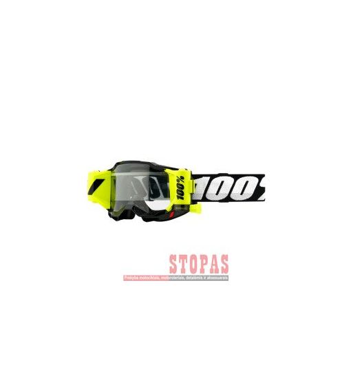 100% Akiniai Black| Fluorescent Yellow