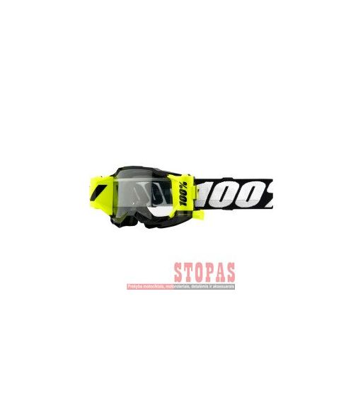 100% Akiniai Black| Fluorescent Yellow