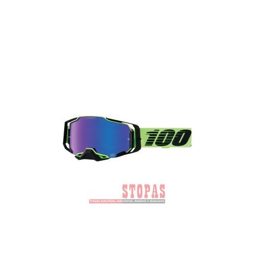 100% Akiniai Black| Light Green