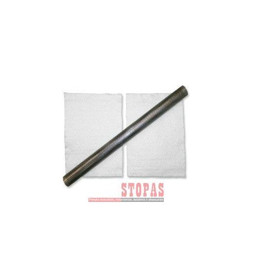 LA CHOPPERS 24" BAFFLE TUBING WITH PACKING 2-1/4" OUTER DIAMETER STAINLESS STEEL UNIVERSAL