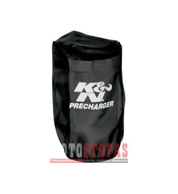 K & N AIR FILTER WRAP ROUND STRAIGHT BLACK