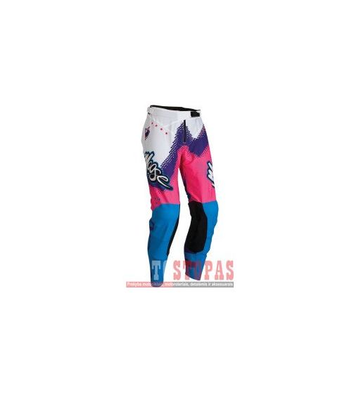 MOOSE RACING SOFT-GOODS Kelnės Pink/Blue/Purple - 38