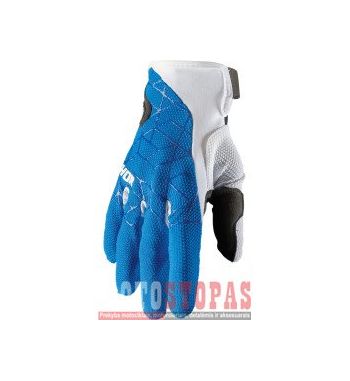 THOR Pirštinės BLUE/WHITE 2X