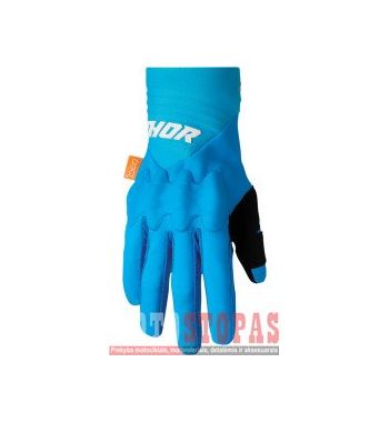 THOR Pirštinės BLUE/WH LG