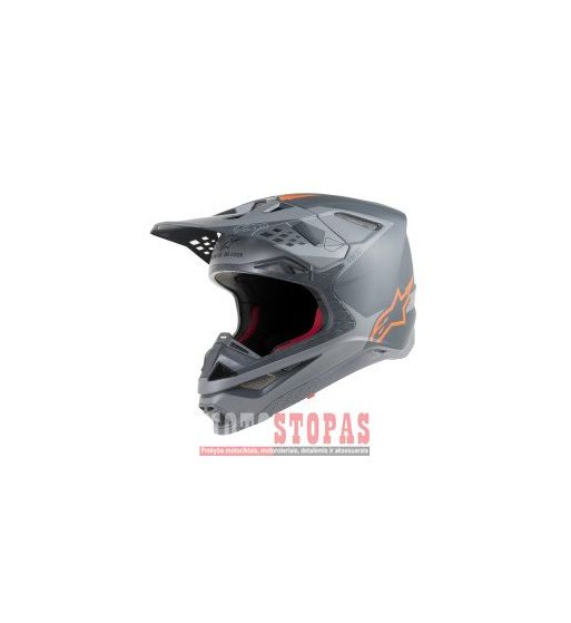 ALPINESTARS (MX) Šalmas Pilka| Oranžinė