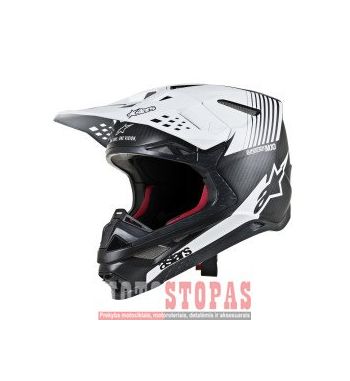 ALPINESTARS (MX) Šalmas Juoda| Baltas