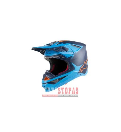 ALPINESTARS (MX) Šalmas Mėlyna|  Oranžinė