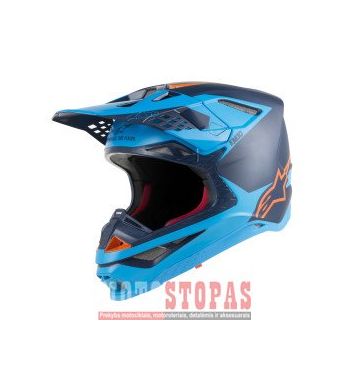 ALPINESTARS (MX) Šalmas Mėlyna| Oranžinė