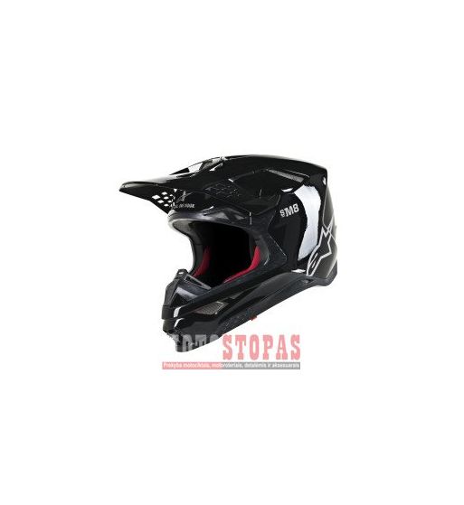 ALPINESTARS(MX) Šalmas Black| Gloss| White