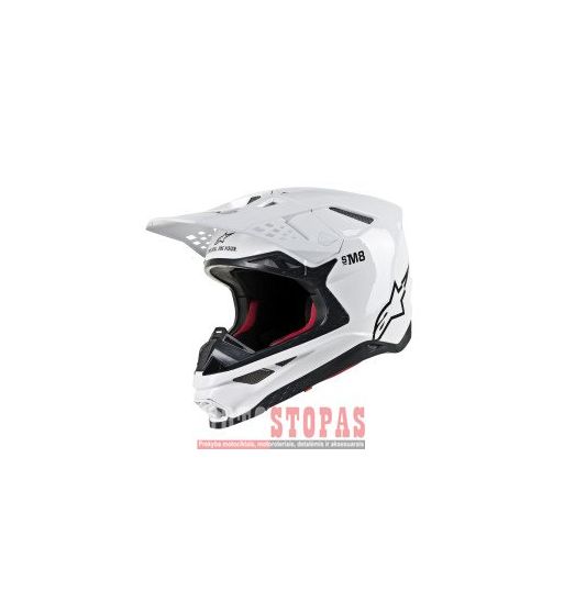 ALPINESTARS(MX) Šalmas Black| Gloss| White
