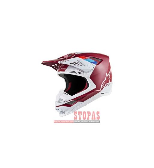 ALPINESTARS(MX) Šalmas Blue| Light Blue| Red| White