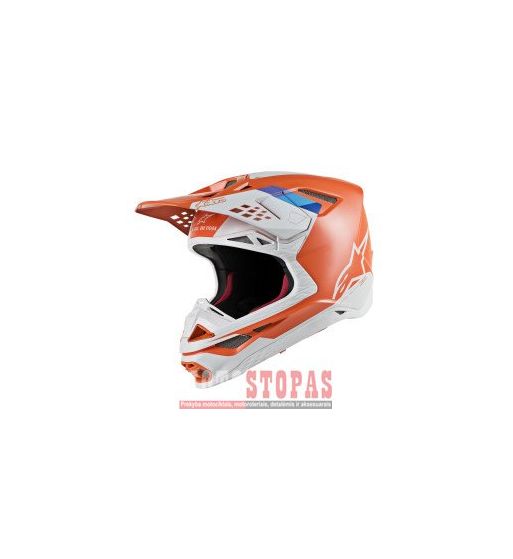 ALPINESTARS(MX) Šalmas Blue| Light Blue| Orange| White