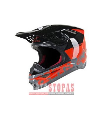 ALPINESTARS(MX) Šalmas Black| Gloss| Gray| Red