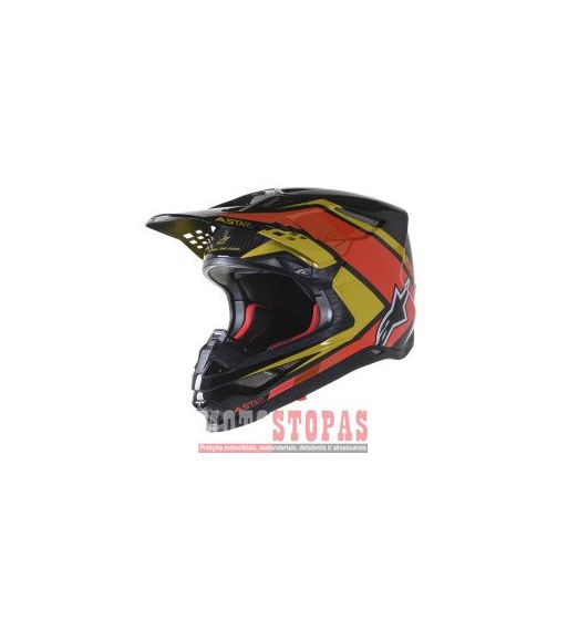 ALPINESTARS(MX) Šalmas BK/YL/O XL 