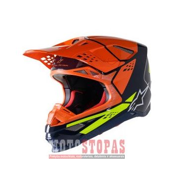 ALPINESTARS(MX) Šalmas BL/OR/YL S 