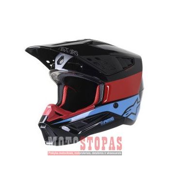 ALPINESTARS(MX) Šalmas  BK/RD/CYA L 