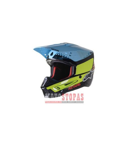 ALPINESTARS(MX) Šalmas BK/YL/B S 