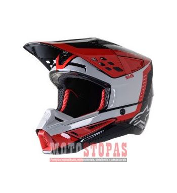 ALPINESTARS(MX) Šalmas BLK/GY/RD L 