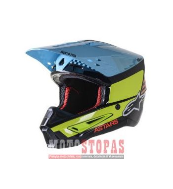ALPINESTARS(MX) Šalmas BK/YL/B M 