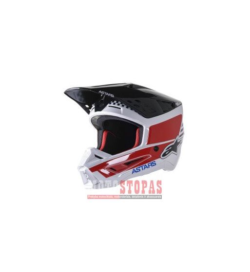 ALPINESTARS(MX) Šalmas WT/BL/RD M