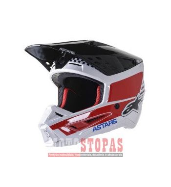ALPINESTARS(MX) Šalmas WT/BL/RD L 