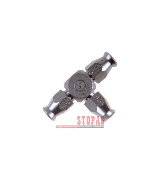 GOODRIDGE TEE FITTING WITH MOUNT REUSABLE FOR AN-03 HOSE STAINLESS-STEEL 1x MALE 3/8x24 JIC/UNF 2x AN-3 HOSE-C